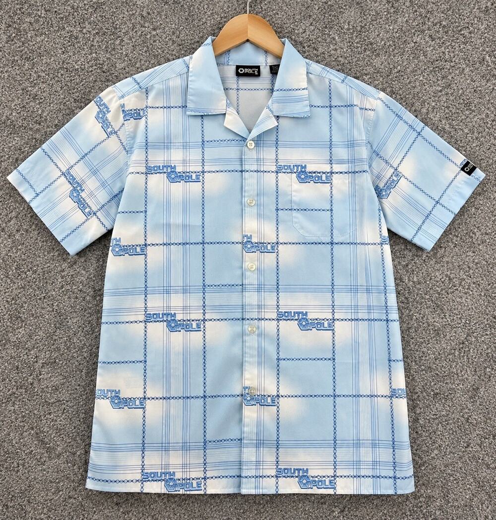 Vintage Y2K Blue Southpole Button Up Size XL